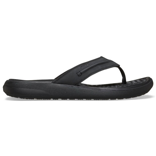Crocs Yukon Vista II LiteRide Flip Black Leather - мужская сетка размеров