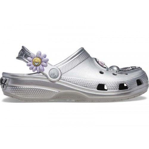 Crocs x Kenny Scharf Classic Clog Silver - мужская сетка размеров