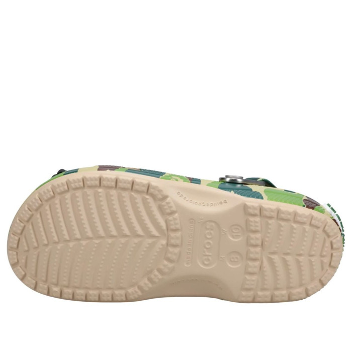 BAPE x Crocs Classic Clog ABC Camo - Green - мужская сетка размеров BAPE x Crocs Classic Clog ABC Camo - Green - мужская сетка размеров