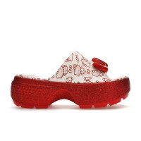 Crocs Stomp Slide Hello Kitty 50th Anniversary Red Glitter