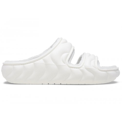 Crocs Classic Cozzzy Overpuff Sandal White - мужская сетка размеров