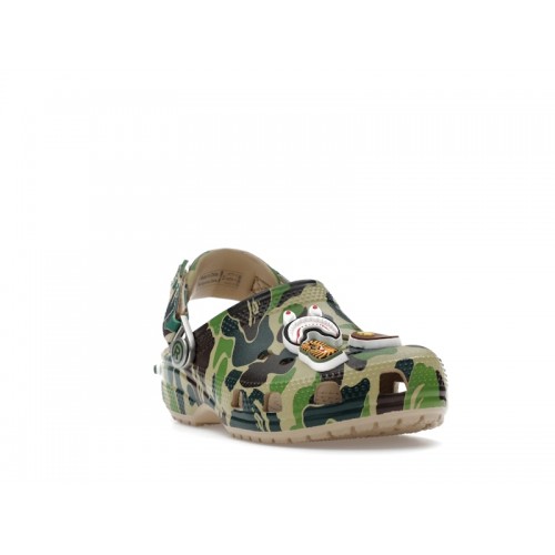 Crocs Classic Clog A Bathing Ape ABC Camo Green (Kids) - детская сетка размеров