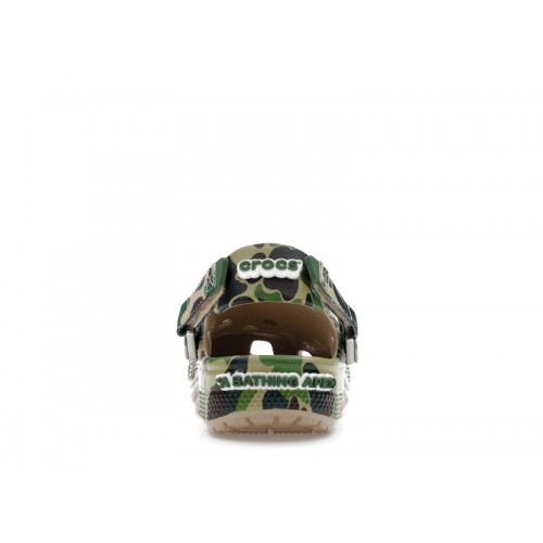 Crocs Classic Clog A Bathing Ape ABC Camo Green (Kids) - детская сетка размеров