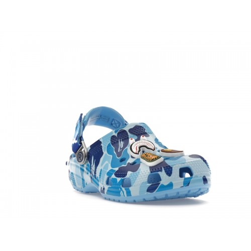 Crocs Classic Clog A Bathing Ape ABC Camo Blue (Kids) - детская сетка размеров