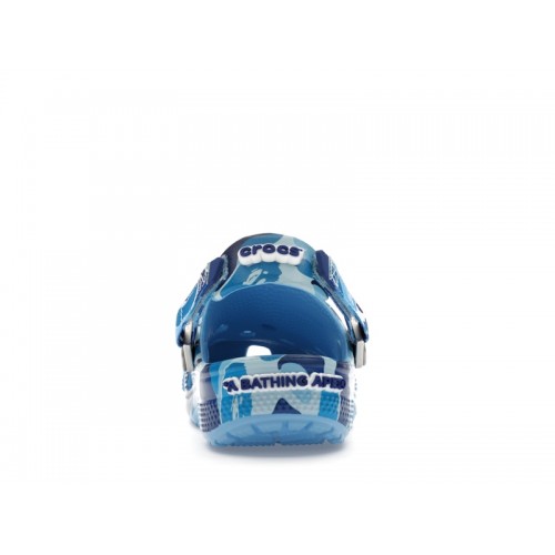 Crocs Classic Clog A Bathing Ape ABC Camo Blue (Kids) - детская сетка размеров