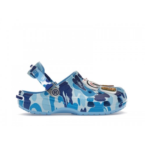 Crocs Classic Clog A Bathing Ape ABC Camo Blue (Kids) - детская сетка размеров