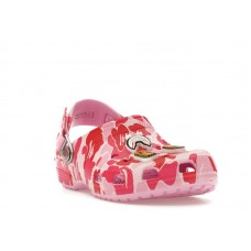 Детские Crocs Classic Clog A Bathing Ape ABC Camo Pink (Kids)