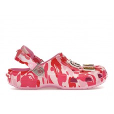 Детские Crocs Classic Clog A Bathing Ape ABC Camo Pink (Kids)