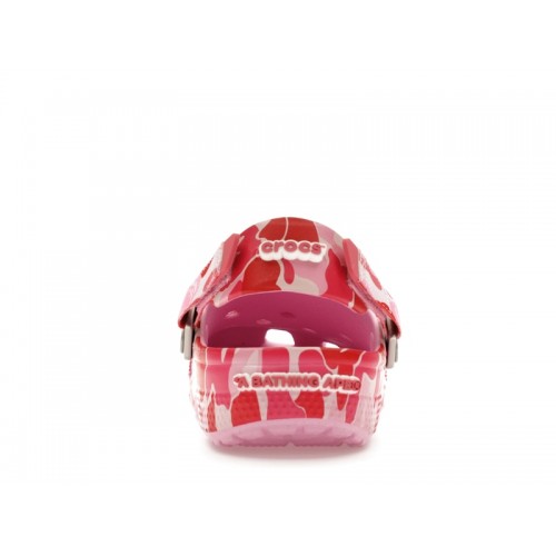 Crocs Classic Clog A Bathing Ape ABC Camo Pink (Kids) - детская сетка размеров
