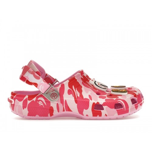 Crocs Classic Clog A Bathing Ape ABC Camo Pink (Kids) - детская сетка размеров