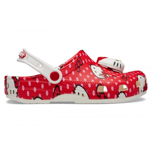 Crocs Classic Clog Hello Kitty Red Polka Dots - мужская сетка размеров