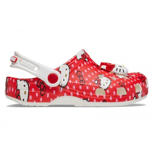 Crocs Classic Clog Hello Kitty Red Polka Dots (Kids) - детская сетка размеров