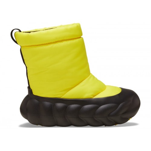 Crocs Overpuff Boot Cyber Yellow - мужская сетка размеров