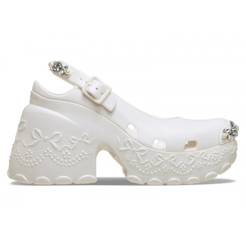 Crocs Ballerina Platform Clog Simone Rocha Oyster (W) - женская сетка размеров