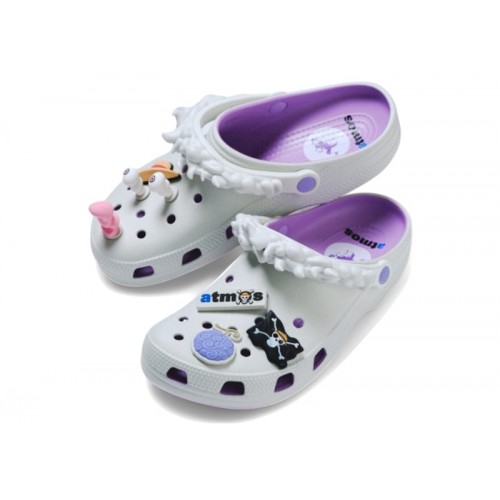 atmos x One Piece x Crocs Classic Clog Gear 5 Luffy - мужская сетка размеров