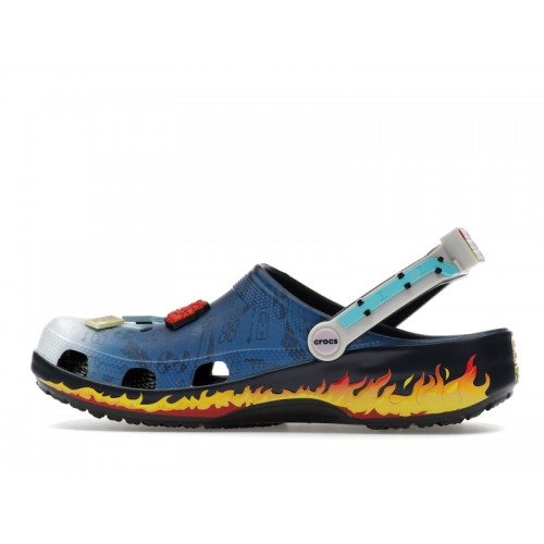 Back to The Future x Crocs Classic Clogs Lightning Blue Flame - мужская сетка размеров