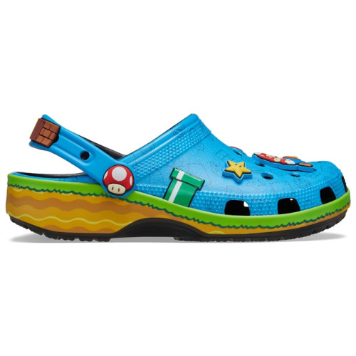 Super Mario x Crocs Classic Clog Blue - мужская сетка размеров