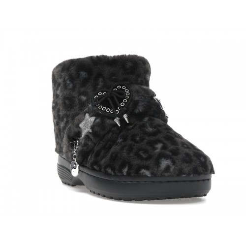 Crocs Classic Unfurgettable Boot Black Leopard - мужская сетка размеров Crocs Classic Unfurgettable Boot Black Leopard - мужская сетка размеров