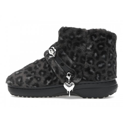 Crocs Classic Unfurgettable Boot Black Leopard - мужская сетка размеров Crocs Classic Unfurgettable Boot Black Leopard - мужская сетка размеров