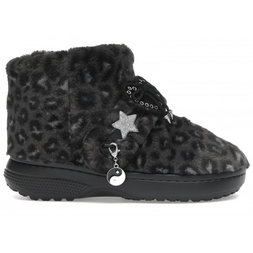 Crocs Classic Unfurgettable Boot Black Leopard - мужская сетка размеров