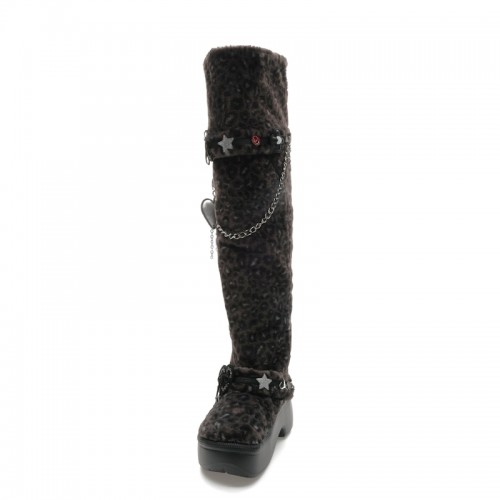 Crocs Classic Unfurgettable Knee High Boot Black Leopard (W) - женская сетка размеров Crocs Classic Unfurgettable Knee High Boot Black Leopard (W) - женская сетка размеров
