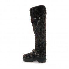 Женские Crocs Classic Unfurgettable Knee High Boot Black Leopard (W)