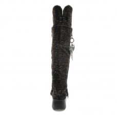 Женские Crocs Classic Unfurgettable Knee High Boot Black Leopard (W)