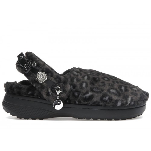 Crocs Classic Unfurgettable Clog Black Leopard - мужская сетка размеров