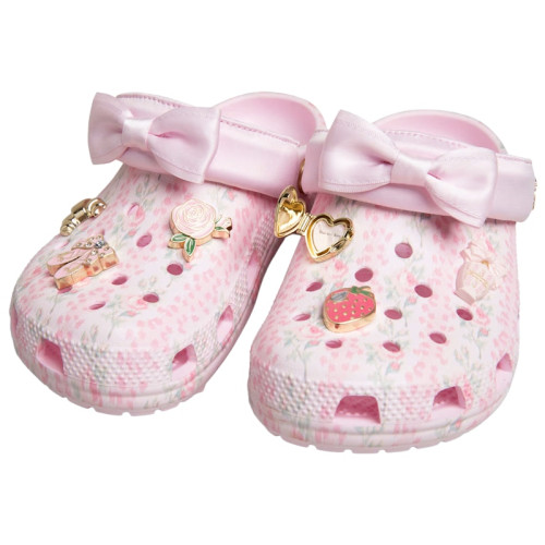 LoveShackFancy x Crocs Classic Clog Kids Pink Milk - детская сетка размеров LoveShackFancy x Crocs Classic Clog Kids Pink Milk - детская сетка размеров