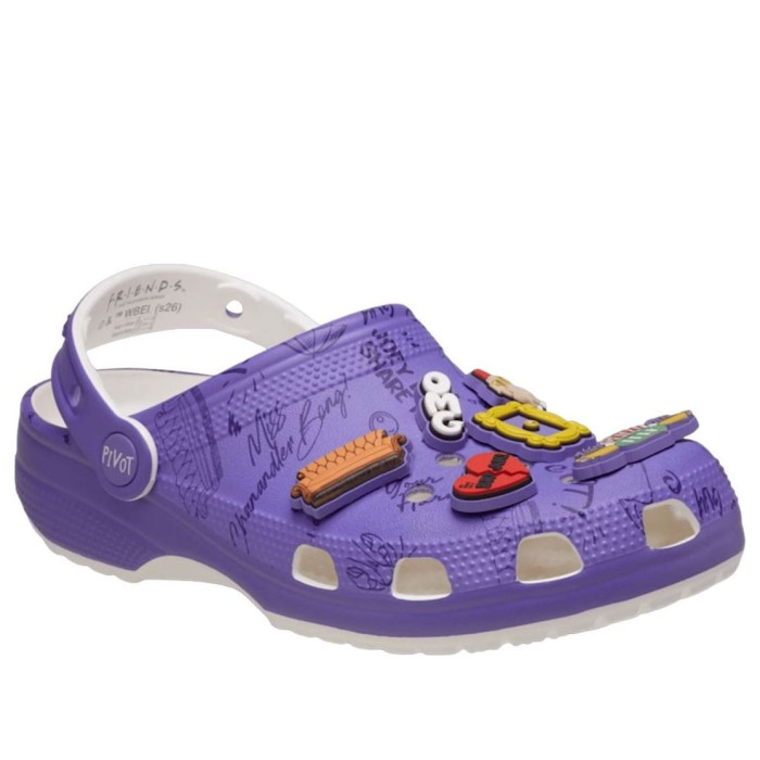 Crocs Friends Classic Clogs Purple - мужская сетка размеров Crocs Friends Classic Clogs Purple - мужская сетка размеров
