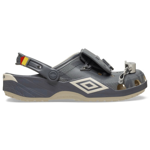 Umbro x Crocs Classic Clog Bone Slate Grey - мужская сетка размеров