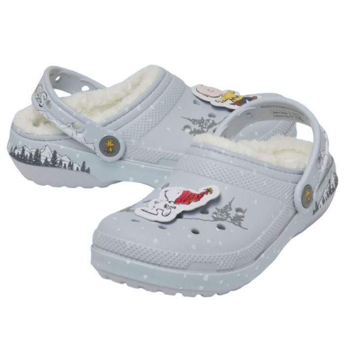 Peanuts x Crocs Holiday Classic Lined Clog Kids Multi-color - детская сетка размеров Peanuts x Crocs Holiday Classic Lined Clog Kids Multi-color - детская сетка размеров