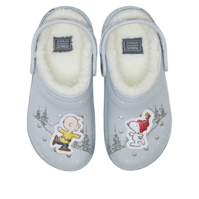 Peanuts x Crocs Holiday Classic Lined Clog Kids Multi-color - детская сетка размеров Peanuts x Crocs Holiday Classic Lined Clog Kids Multi-color - детская сетка размеров
