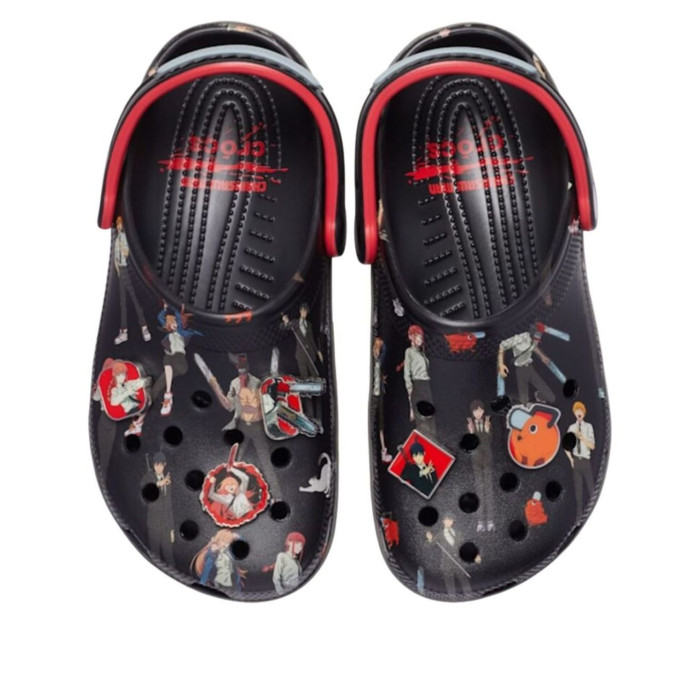 Crocs Classic Clog Chainsaw Man Characters - мужская сетка размеров Crocs Classic Clog Chainsaw Man Characters - мужская сетка размеров