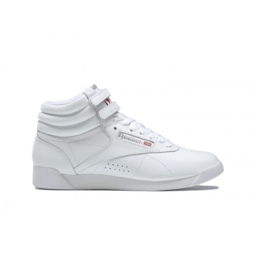 Reebok Freestyle Hi Triple White (W) - женская сетка размеров