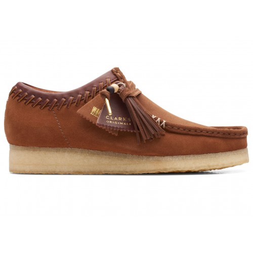 Clarks Originals Wallabee Dark Tan Combination - мужская сетка размеров