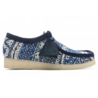 Clarks Originals Wallabee Boot Blue Fabric