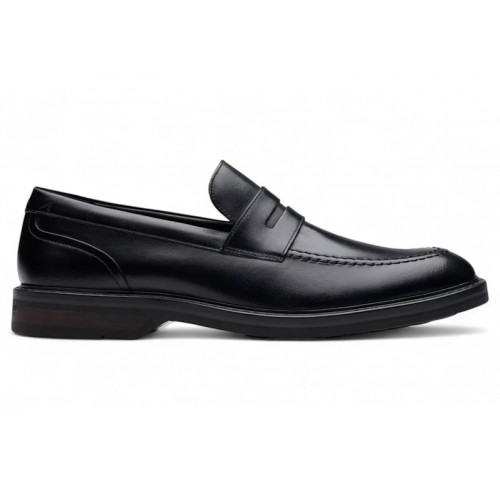 Clarks Aldwin Step Black Leather - мужская сетка размеров