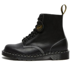Dr. Martens 1460 Pascal Made in England Cavalier Leather Lace Up Boots Black