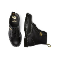 Dr. Martens 1460 Pascal Made in England Cavalier Leather Lace Up Boots Black