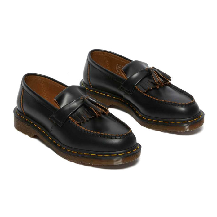 Dr. Martens Adrian Vintage Tassel Loafer Black Quilon - мужская сетка размеров Dr. Martens Adrian Vintage Tassel Loafer Black Quilon - мужская сетка размеров