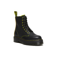 Dr. Martens Jadon II Leather Platform Star Boot Black Yellow