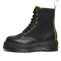 Dr. Martens Jadon II Leather Platform Star Boot Black Yellow