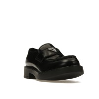 Prada 35mm Loafer Black Brushed Leather