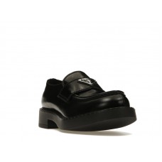 Prada 35mm Loafer Black Brushed Leather