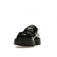 Prada 35mm Loafer Black Brushed Leather
