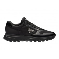 Prada PRAX 01 Sneakers Re-Nylon Brushed Leather Black Black