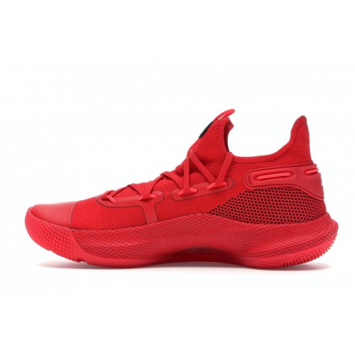 Кроссы Under Armour Curry 6 Red - мужская сетка размеров