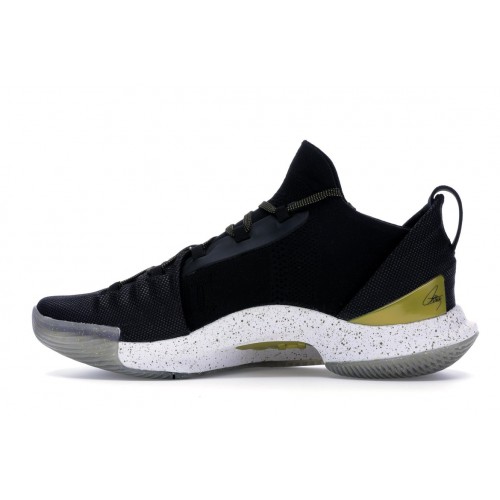 Кроссы Under Armour Curry 5 Black Gold - мужская сетка размеров