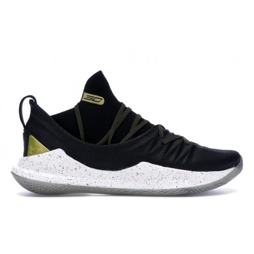 Кроссы Under Armour Curry 5 Black Gold - мужская сетка размеров